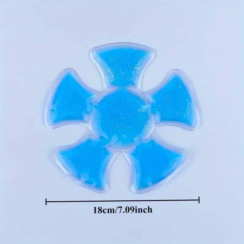 Blue PVC Gel Ice Pack - Adjustable Cooling Pad for Helmets & Hats | Reusable Cold Compress Travel Portable Outdoor Accessory