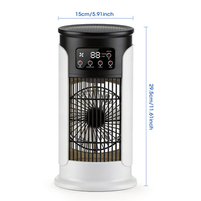 3 in 1 Portable Air Cooler with Humidifier 6 Wind Speed Fast Cooling Air Conditioner Misting Fan for Home Office Kitchen Desktop