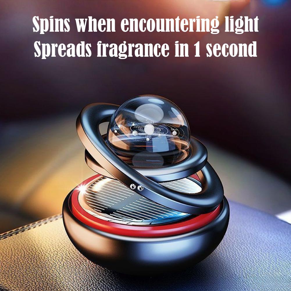 Car Solar Aromatherapy Ornaments Car Double Suspended Crystal Ball Aromatherapy Perfume Ornaments Creative Ornaments