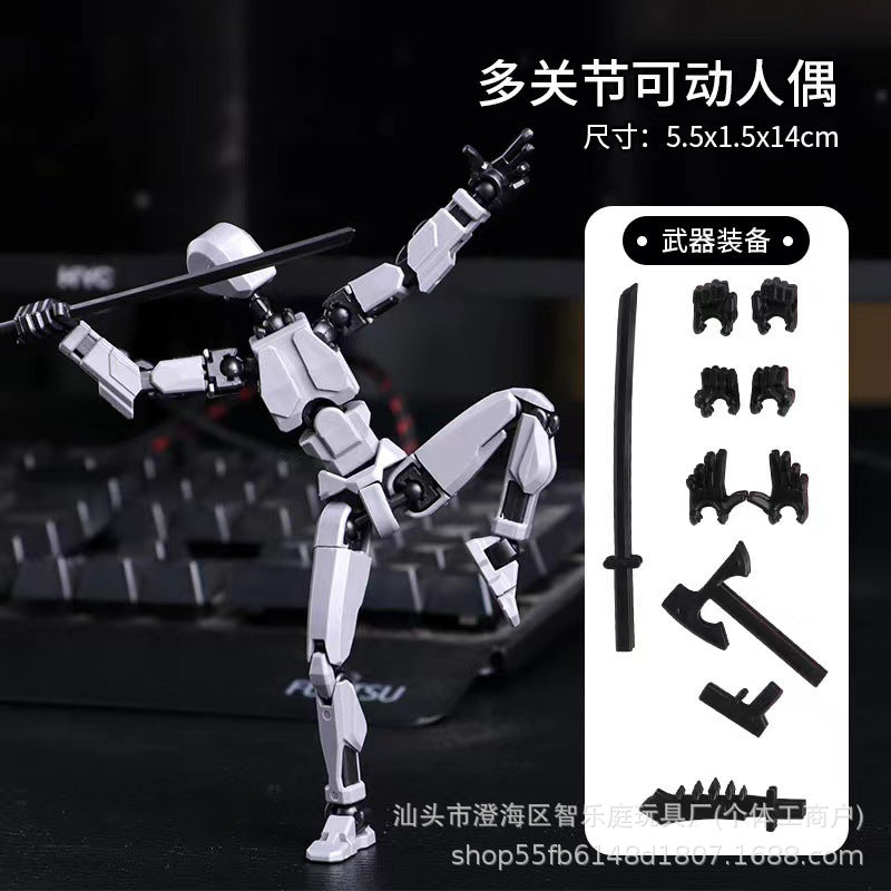 (Assembly Completed )13 Action Figure Titan Multi-Jointed Movable Shapeshift Robot T13 Action Lucky robot Figures Toys kids Gift