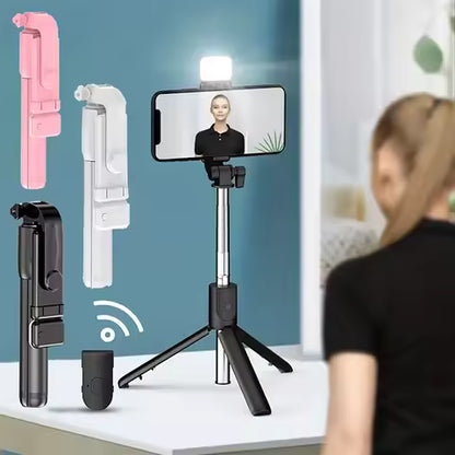 160cm Live Broadcast Tripod Landing Type Camera Anchor Selfie Light Frame Metal Thermometer Phone Holder