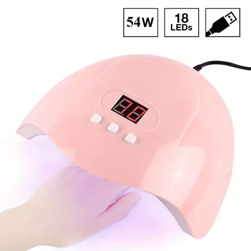 Professional USB Electric Nail Drill Polish File Kit with UV LED Nail Lamp Gel Manicure Dryer Lamp Acrylic Starter Set