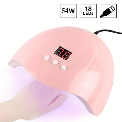 Professional USB Electric Nail Drill Polish File Kit with UV LED Nail Lamp Gel Manicure Dryer Lamp Acrylic Starter Set