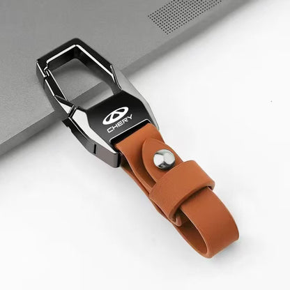 For Chery TIGGO 3 4 5 7 Pro 8Pro Max MVM X22 DR3 Leather Car Keychain Business Gift with KeyringAccessories