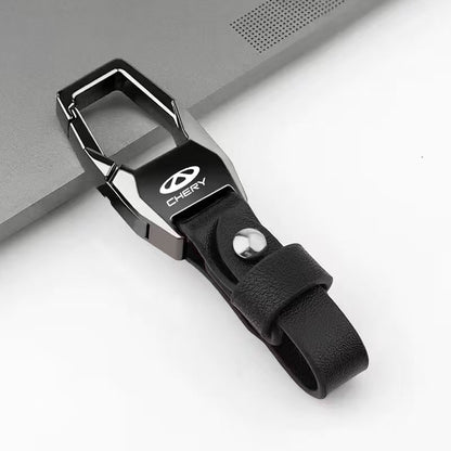 For Chery TIGGO 3 4 5 7 Pro 8Pro Max MVM X22 DR3 Leather Car Keychain Business Gift with KeyringAccessories