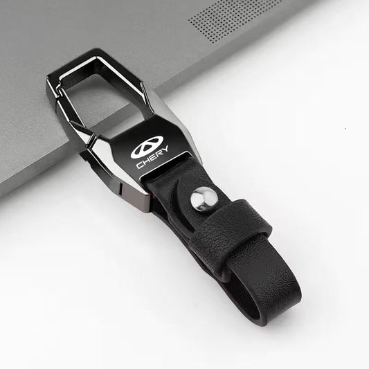 For Chery TIGGO 3 4 5 7 Pro 8Pro Max MVM X22 DR3 Leather Car Keychain Business Gift with KeyringAccessories