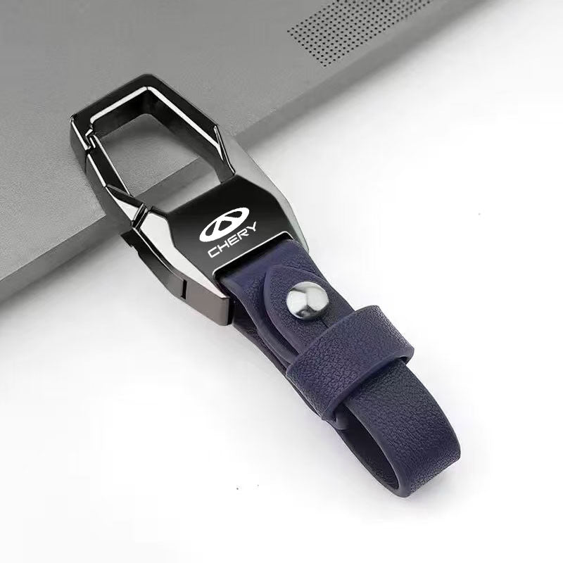 For Chery TIGGO 3 4 5 7 Pro 8Pro Max MVM X22 DR3 Leather Car Keychain Business Gift with KeyringAccessories