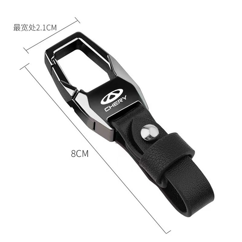 For Chery TIGGO 3 4 5 7 Pro 8Pro Max MVM X22 DR3 Leather Car Keychain Business Gift with KeyringAccessories