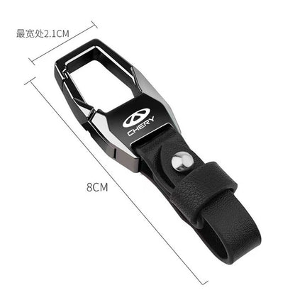 For Chery TIGGO 3 4 5 7 Pro 8Pro Max MVM X22 DR3 Leather Car Keychain Business Gift with KeyringAccessories