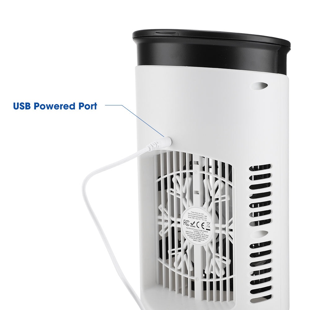 3 in 1 Portable Air Cooler with Humidifier 6 Wind Speed Fast Cooling Air Conditioner Misting Fan for Home Office Kitchen Desktop