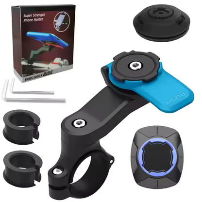 Motorcycle Bike Phone Holder Phone Bracket Vibration Damper Bike Handlebar 360° Rotatable Navigation Support