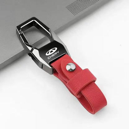 For Chery TIGGO 3 4 5 7 Pro 8Pro Max MVM X22 DR3 Leather Car Keychain Business Gift with KeyringAccessories