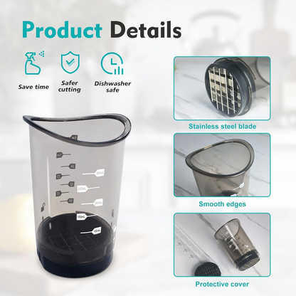 Multi-Functional Mushroom Slicer Cup Stainless Steel Vegetable Strawberry Food Chopper Ideal for Home Cooks Professional Kitchen