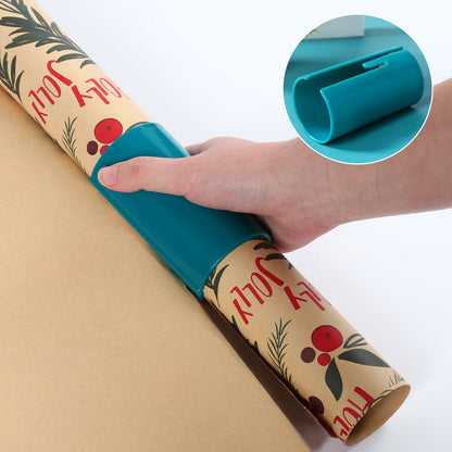 1pc Portable Mini Wrapping Paper Cutter Christmas Packaging Paper Cutting Knife Cutting Wrapping Paper Cutter Tool Tube Gift Wrap