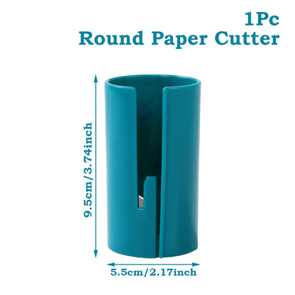 1pc Portable Mini Wrapping Paper Cutter Christmas Packaging Paper Cutting Knife Cutting Wrapping Paper Cutter Tool Tube Gift Wrap