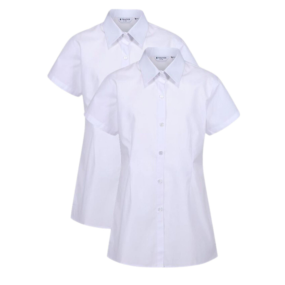 Girls School Shirts White and Blue Colour Blouse in Long & Short Sleeve