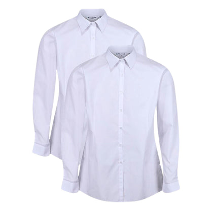 Girls School Shirts White and Blue Colour Blouse in Long & Short Sleeve