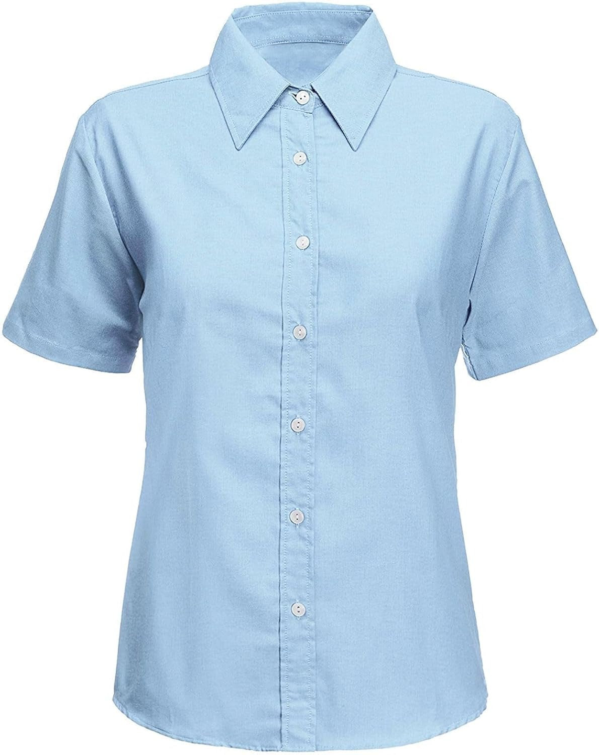 Girls School Shirts White and Blue Colour Blouse in Long & Short Sleeve
